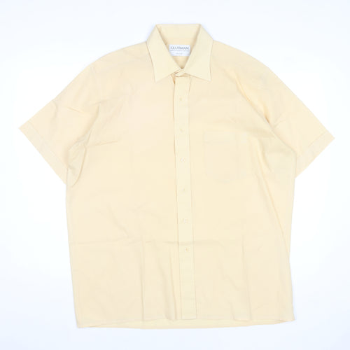 Clubman Men’s Beige Short Sleeve Regular Fit Dress Shirt 42cm