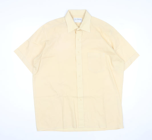 Clubman Men’s Beige Short Sleeve Regular Fit Dress Shirt 42cm