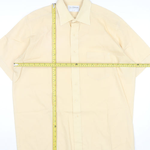 Clubman Men’s Beige Short Sleeve Regular Fit Dress Shirt 42cm