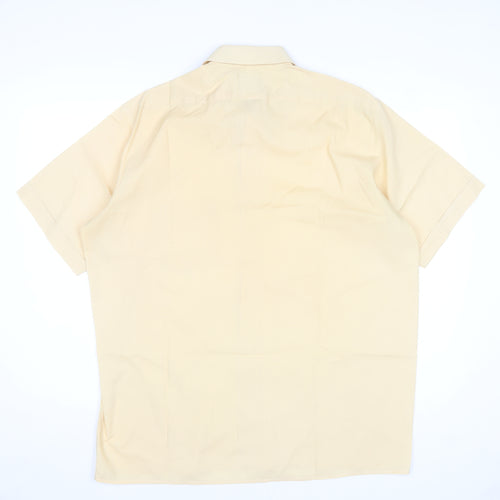 Clubman Men’s Beige Short Sleeve Regular Fit Dress Shirt 42cm