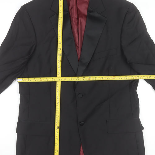 Scott & Taylor Mens Black 40R Wool Blend Shawl Lapel Formal Jacket