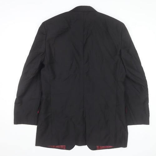Scott & Taylor Mens Black 40R Wool Blend Shawl Lapel Formal Jacket
