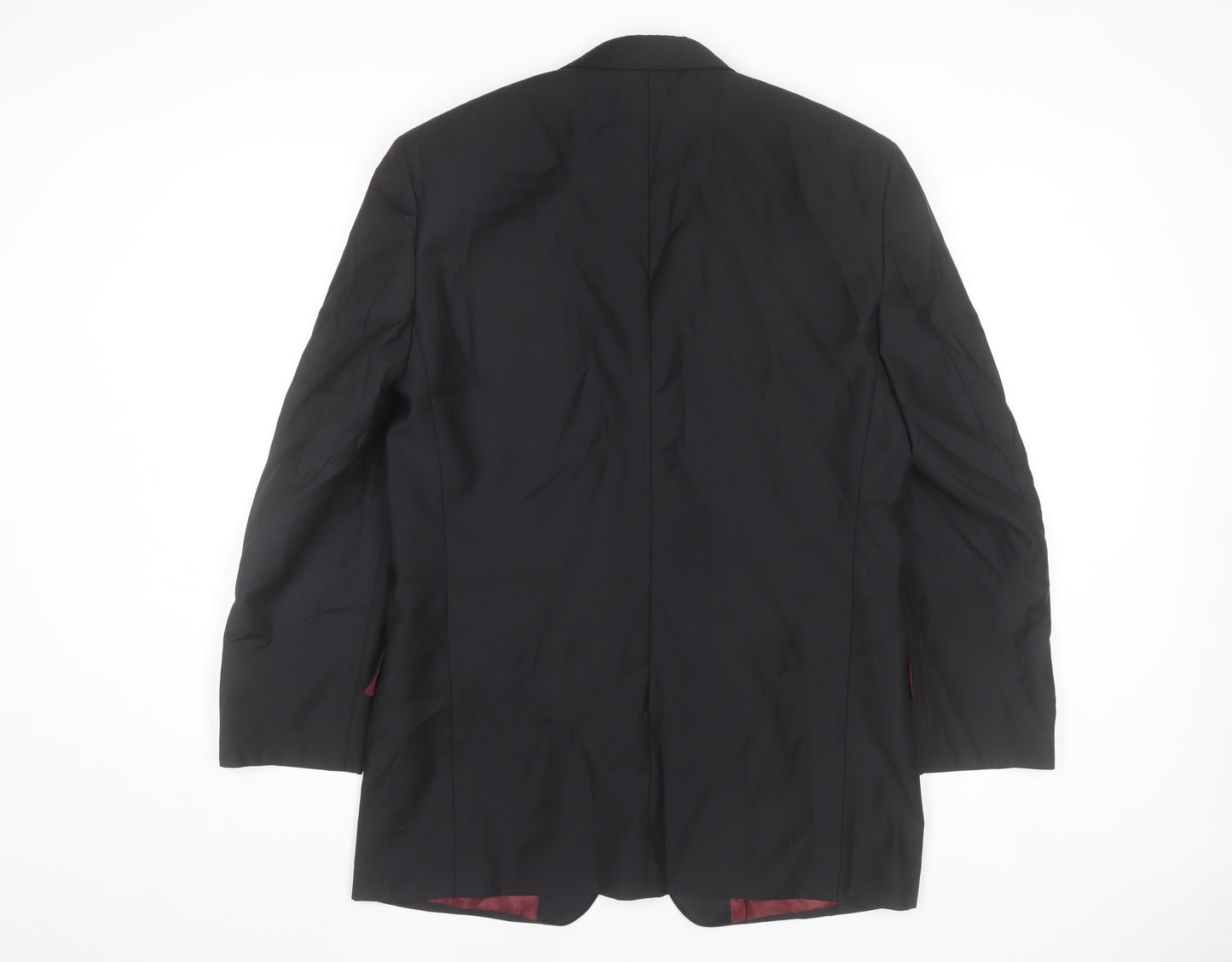 Scott & Taylor Mens Black 40R Wool Blend Shawl Lapel Formal Jacket