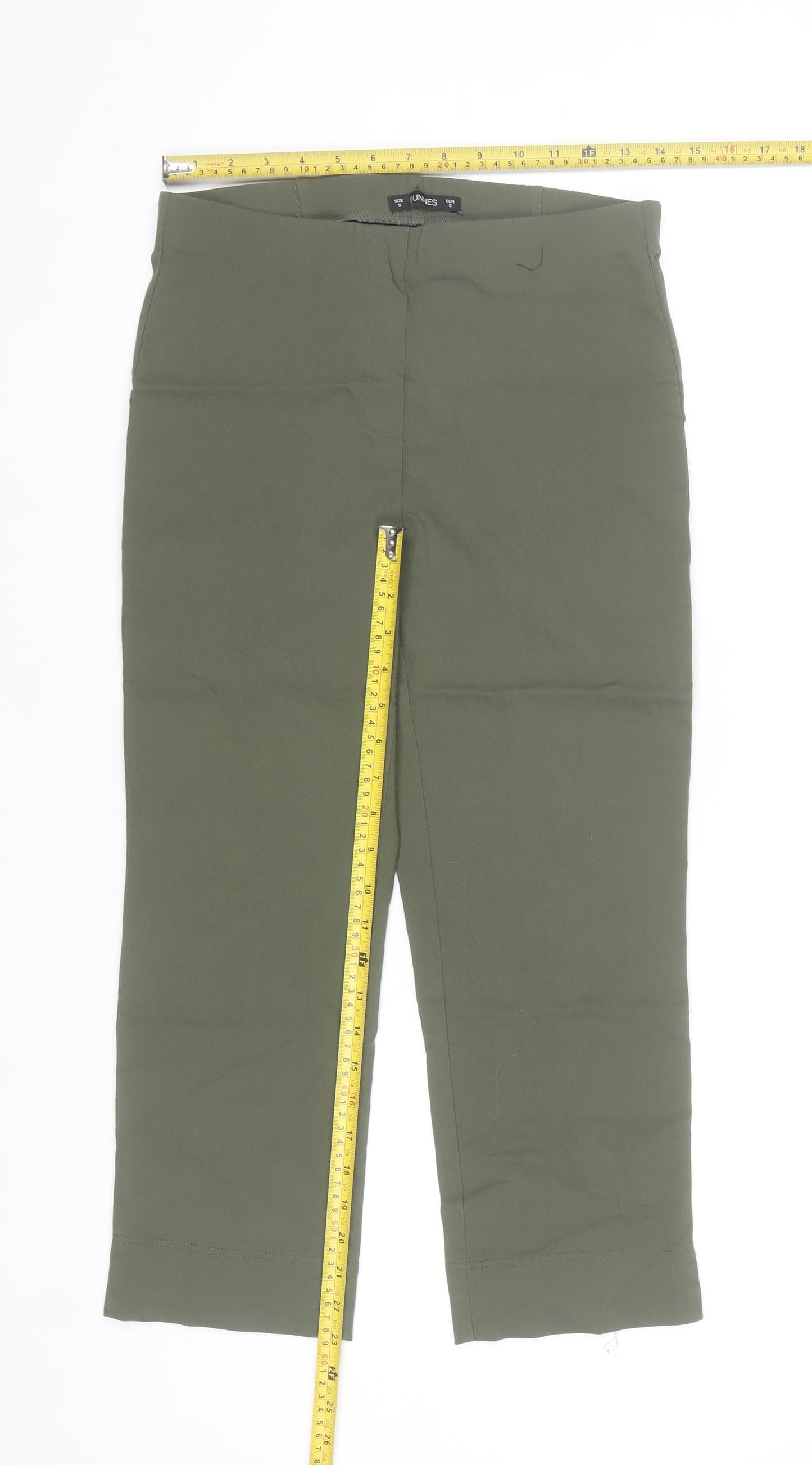 Dunnes Women’s Green Cropped Stretch Trousers Size S