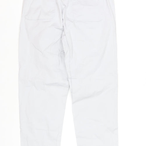 Dunnes Women's Grey Cargo Cotton Blend Elastic Waist Trousers XS