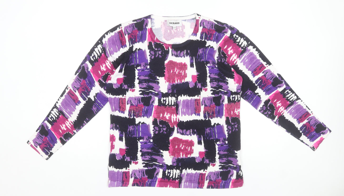 Gerard Womens Multicoloured Long Sleeve Pullover Jumper Size 10/12