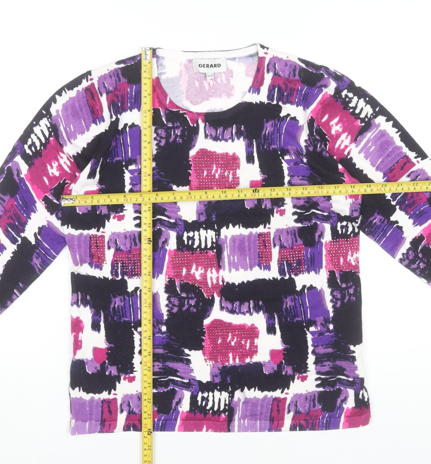 Gerard Womens Multicoloured Long Sleeve Pullover Jumper Size 10/12