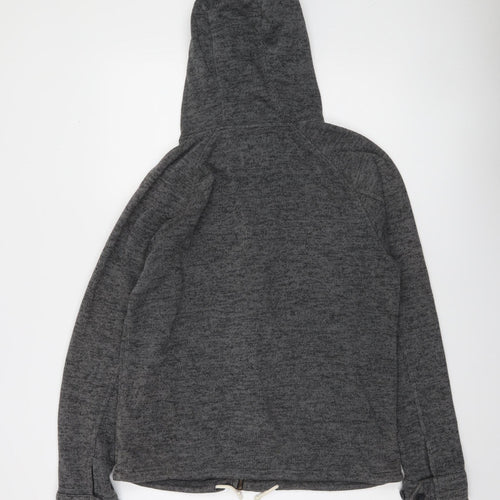 Vans Mens Grey Hooded Button Cardigan Jumper Small
