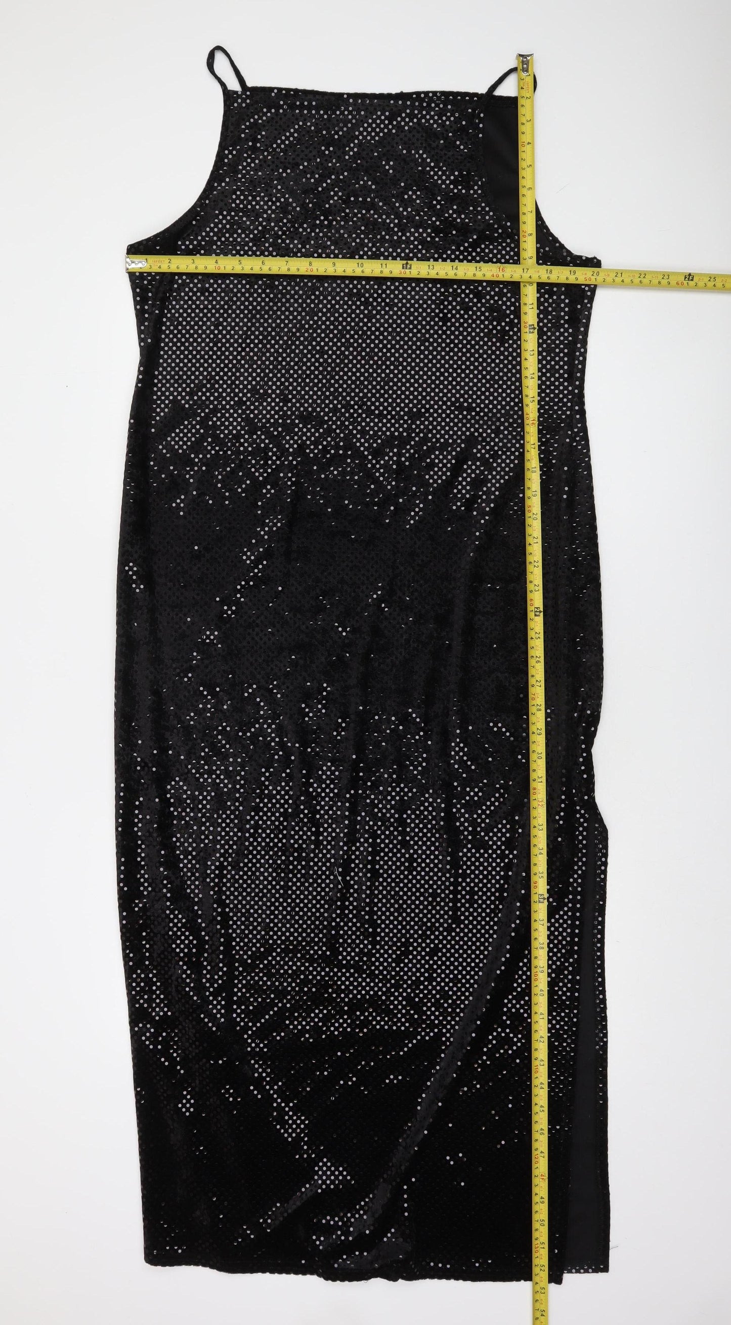Debenhams Women’s Black Sequin Bodycon Midi Dress Size 18