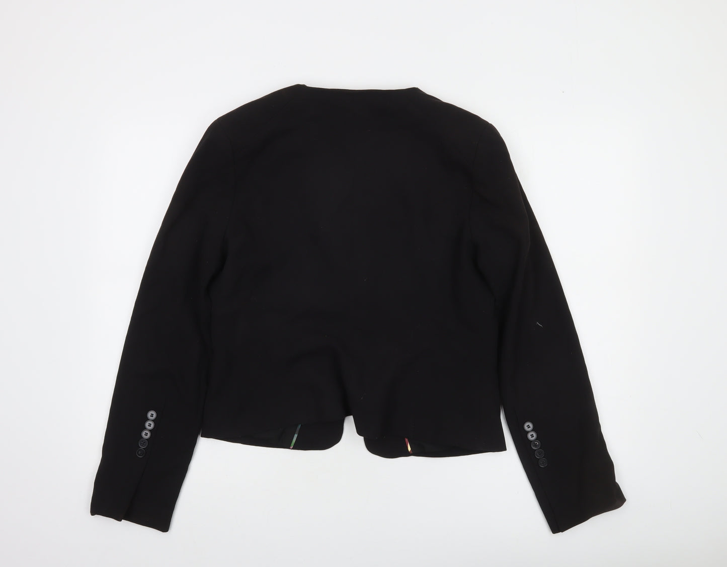 Dalia Womens Black Slim Fit Single-Breasted Blazer Jacket Size UK