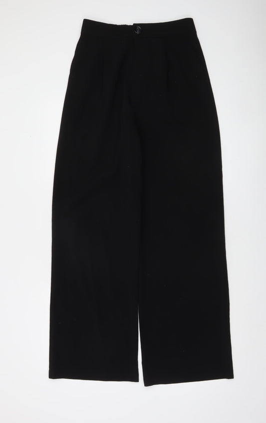 Stradivarius Women's Black Cotton Sweatpants Size 10 Relaxed Fit