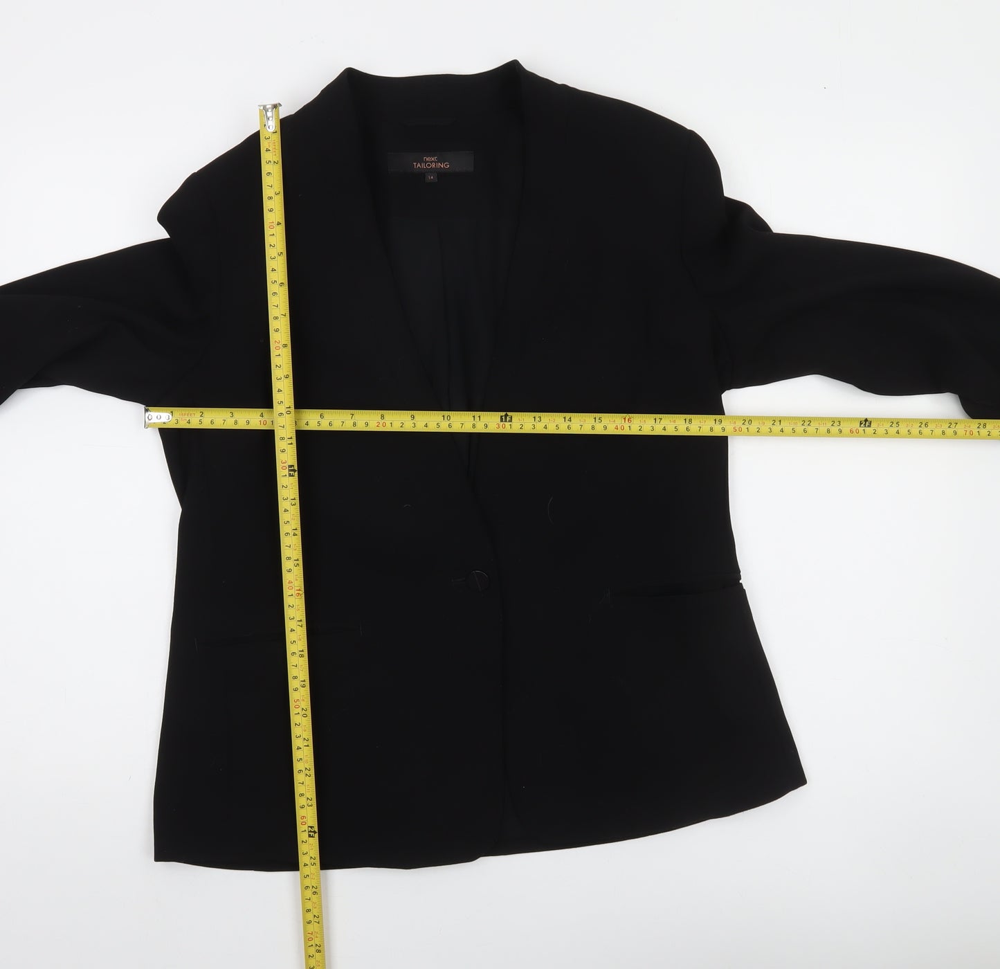 Next Women's Black Tailored One-Button Blazer Size 14