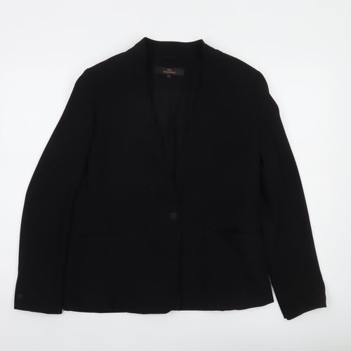 Next Women's Black Tailored One-Button Blazer Size 14