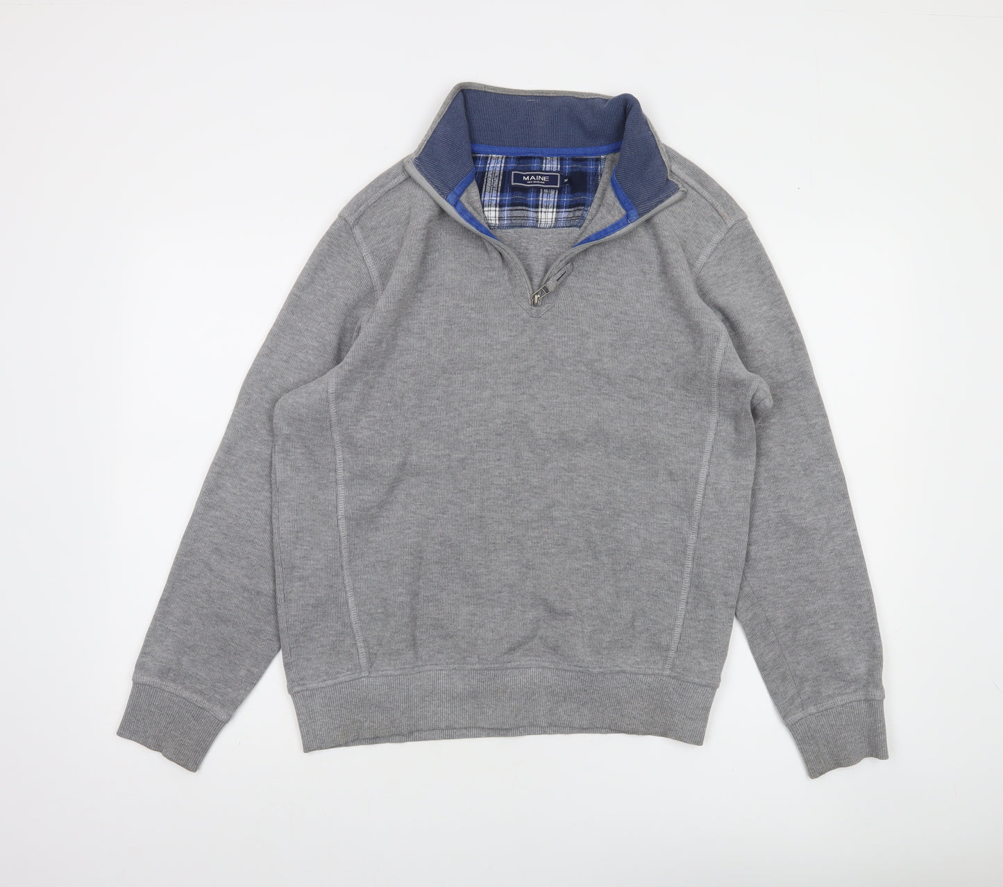 Maine New England Men’s Grey 1/2 Zip Sweatshirt Size M
