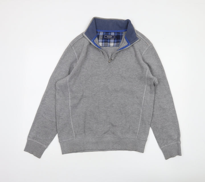 Maine New England Men’s Grey 1/2 Zip Sweatshirt Size M