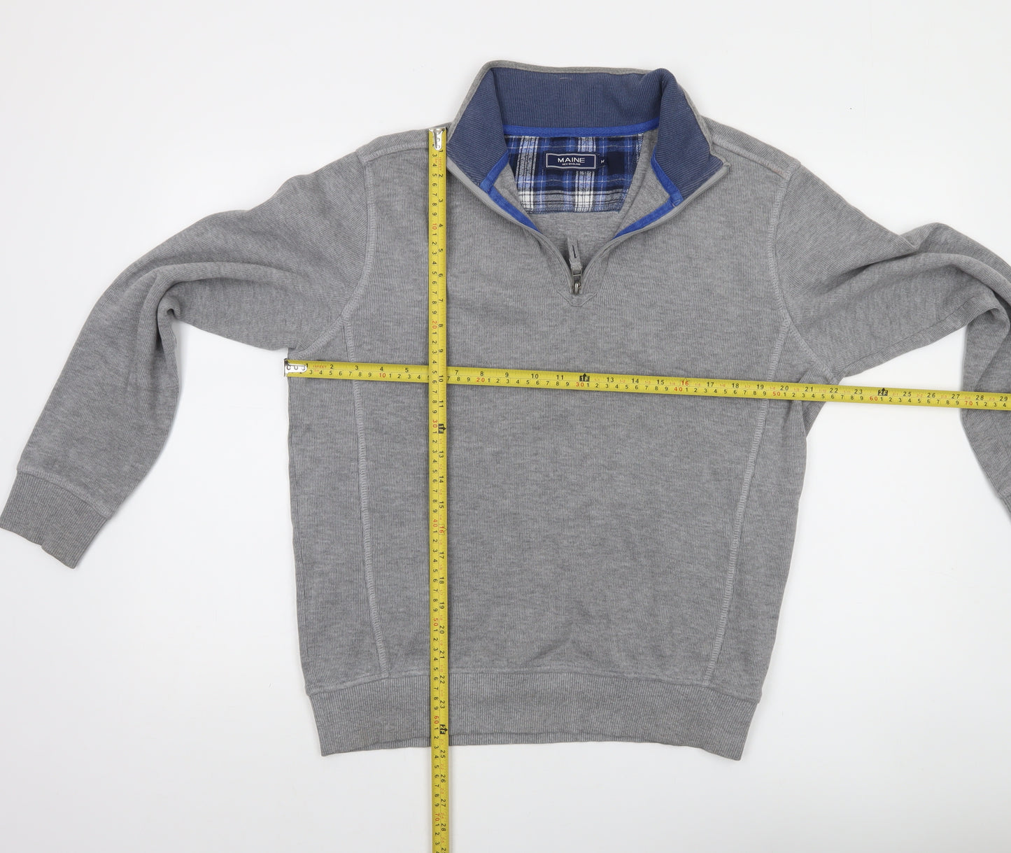 Maine New England Men’s Grey 1/2 Zip Sweatshirt Size M