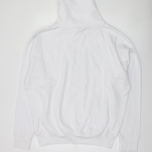 Casual Classics Men’s White 2XL Pullover Hoodie Graphic Print Funny Quote