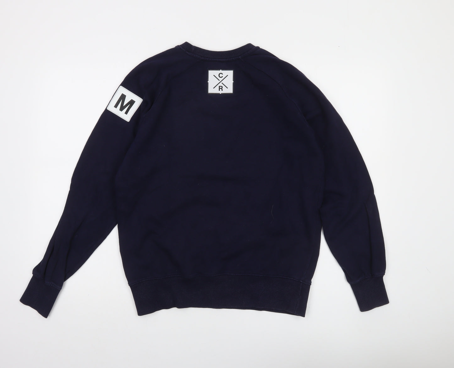 Earth Positive Men's Blue Organic Cotton Graphic Sweatshirt Size S