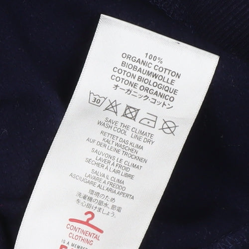 Earth Positive Men's Blue Organic Cotton Graphic Sweatshirt Size S