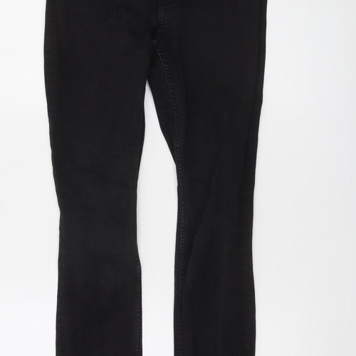 H&M Womens Black Skinny Jeans Size 8 High Rise Stretch Denim