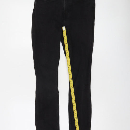 H&M Womens Black Skinny Jeans Size 8 High Rise Stretch Denim