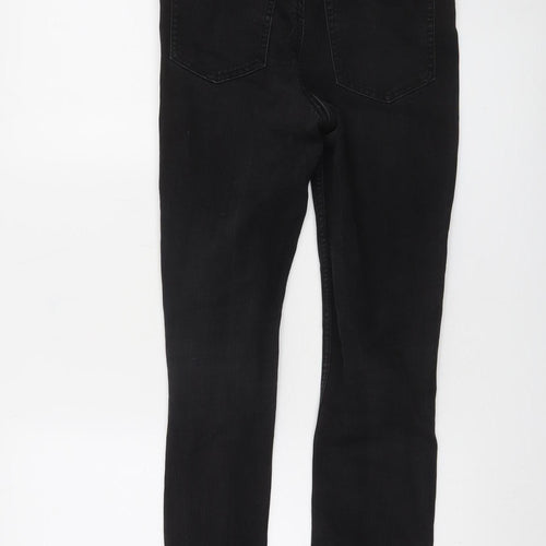 H&M Womens Black Skinny Jeans Size 8 High Rise Stretch Denim