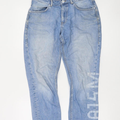Scotch & Soda Womens Blue High Rise Straight Jeans Size 10