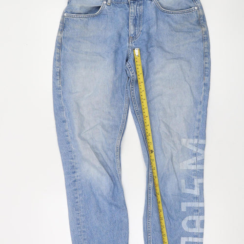 Scotch & Soda Womens Blue High Rise Straight Jeans Size 10