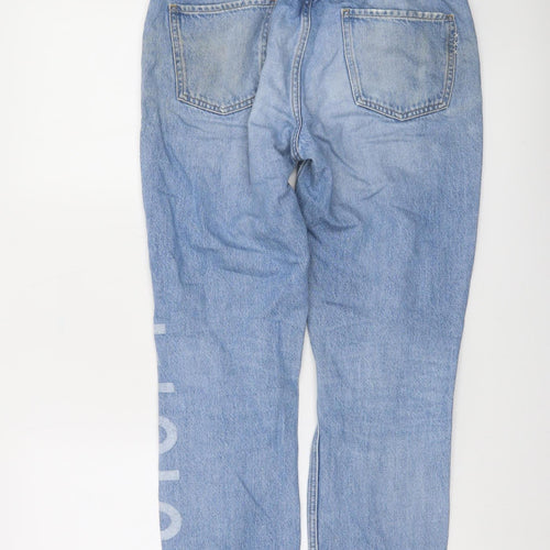 Scotch & Soda Womens Blue High Rise Straight Jeans Size 10