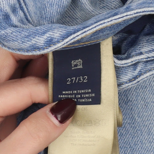 Scotch & Soda Womens Blue High Rise Straight Jeans Size 10