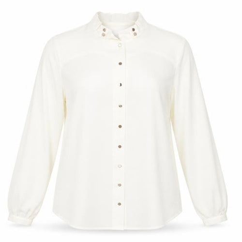 Damsel in a Dress Women's Ivory Button-Up Shirt Size 14