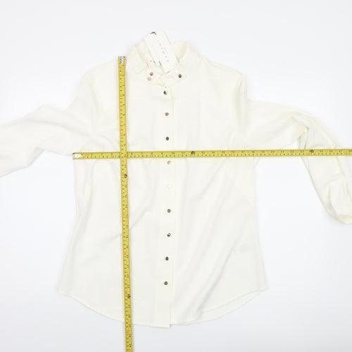 Damsel in a Dress Women's Ivory Button-Up Shirt Size 14