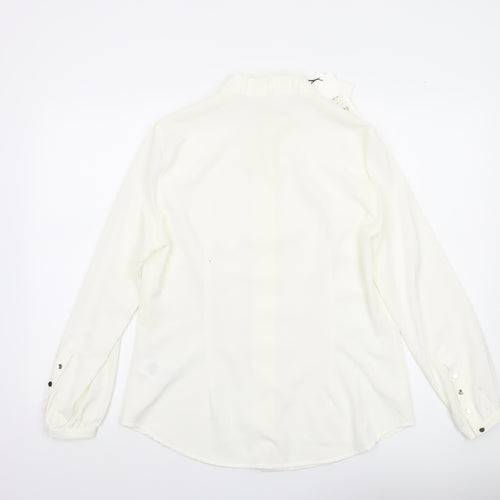 Damsel in a Dress Women's Ivory Button-Up Shirt Size 14