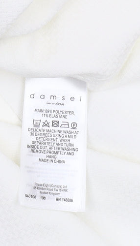 Damsel in a Dress Women's Ivory Button-Up Shirt Size 14