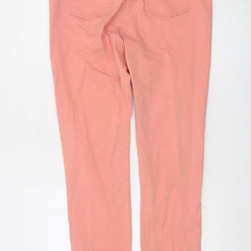 Monsoon Women Pink Denim Jegging Trousers Size 14 Stretch Slim Fit