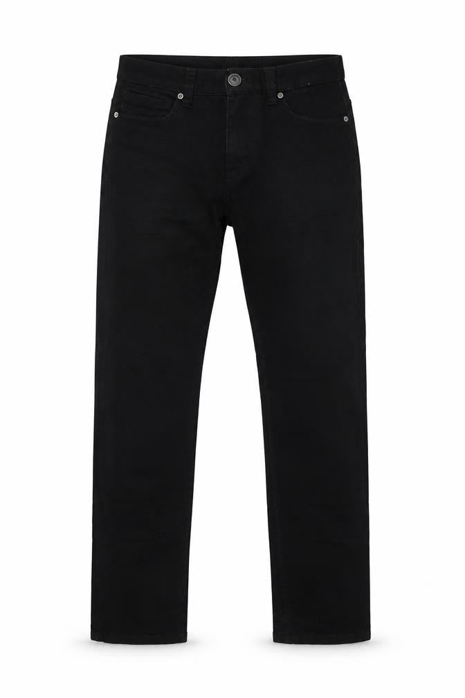 Front view of Denim Co. Men's Black Slim Fit Jeans W30 L32