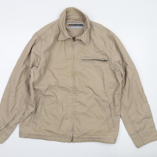 Hardcastle Weathercoats Men's Beige Cotton Full Zip Jacket M