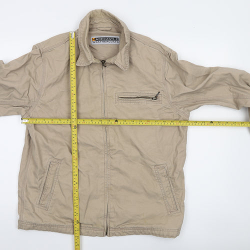 Hardcastle Weathercoats Men's Beige Cotton Full Zip Jacket M