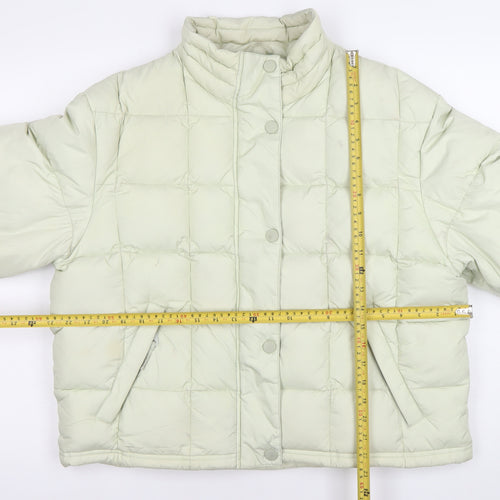 C&A Women Ivory Puffer Jacket Size 18-20 Quilted Winter Coat