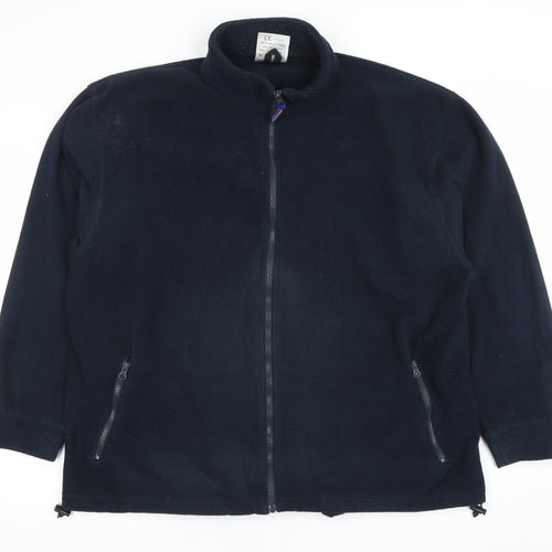 Click Workwear Men's Blue Fleece Jacket XL Full Zip Polyester