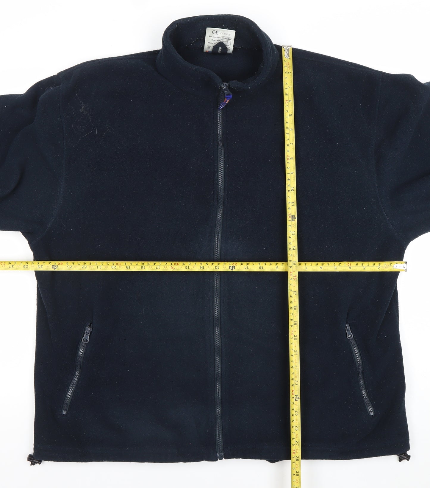 Click Workwear Men's Blue Fleece Jacket XL Full Zip Polyester