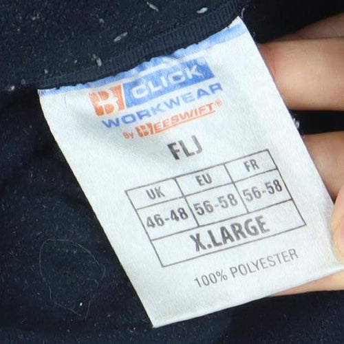 Click Workwear Men's Blue Fleece Jacket XL Full Zip Polyester
