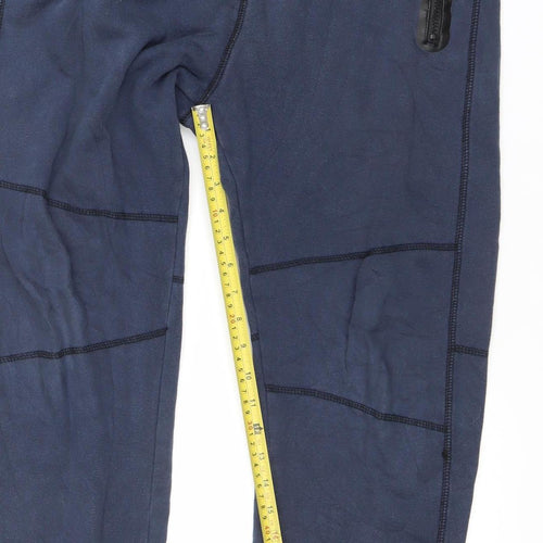 H&M Teens Blue Jogger Trousers 170 Regular Fit Fleece Cotton Blend