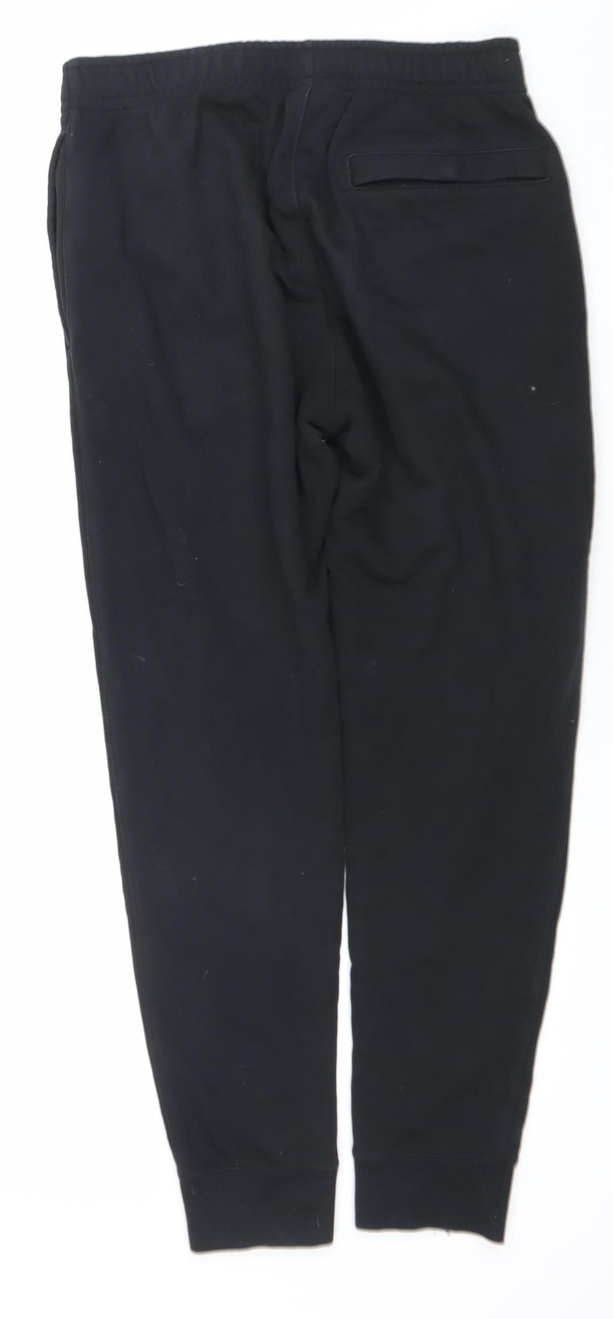 Nike Men's Black Jogger Trousers S Regular Fit Fleece Activewear