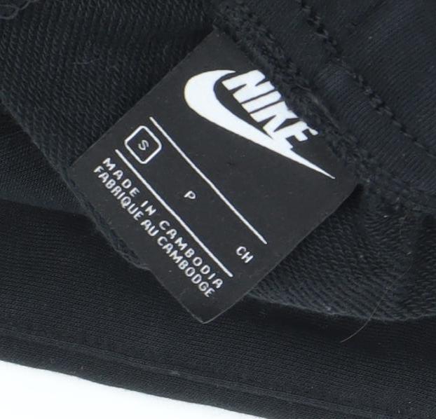 Nike Men's Black Jogger Trousers S Regular Fit Fleece Activewear