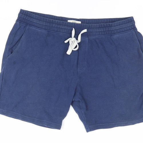 Marks and Spencer Mens Blue XL Regular Fit Sweat Shorts