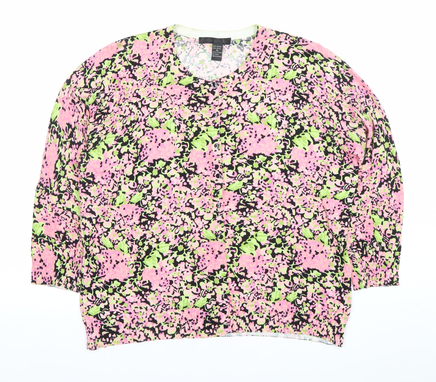 Contemporary Apt. 9 Edge Women's Multicoloured Floral Knit Cardigan XL