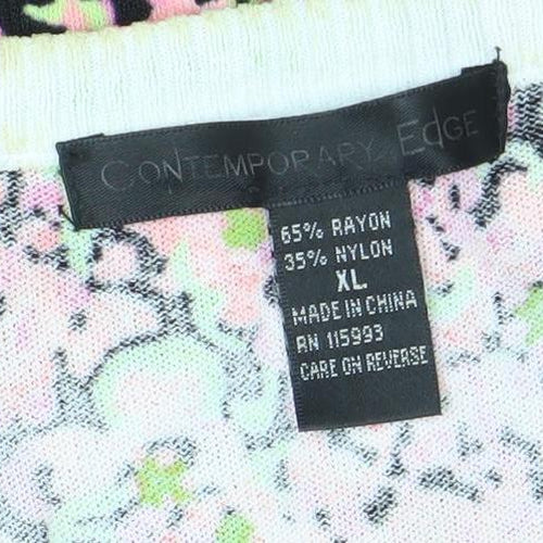 Contemporary Apt. 9 Edge Women's Multicoloured Floral Knit Cardigan XL