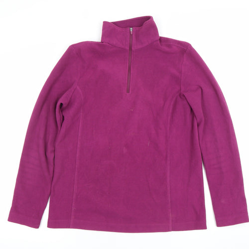 Lands' End Women's Purple Fleece Pullover Sweatshirt Size S