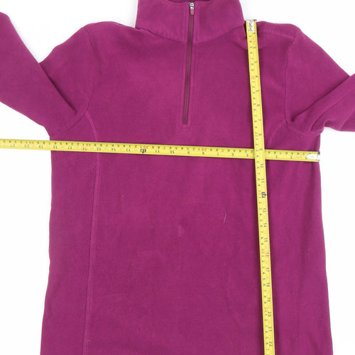 Lands' End Women's Purple Fleece Pullover Sweatshirt Size S